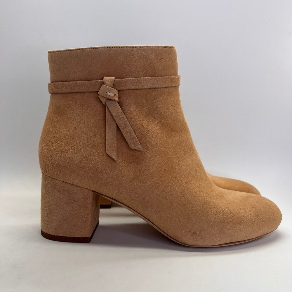 Kate Spade Knott Mid Suede Boot Size 8.5B Light Fawn Round Toe Ankle Boots - Picture 5 of 16